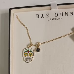 Rae Dunn skull necklace